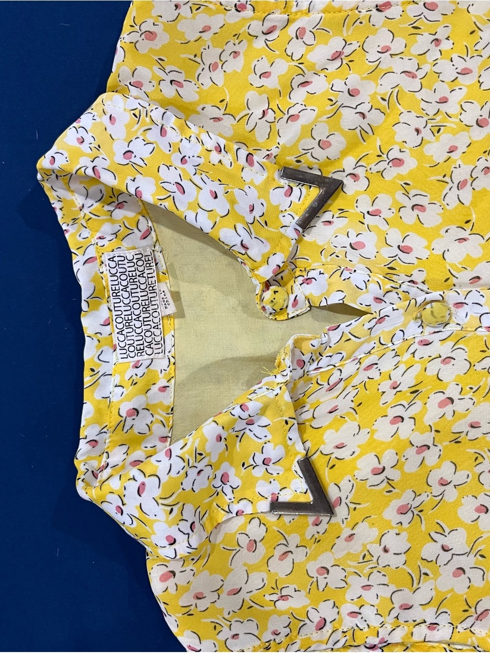 Lucca Couture Yellow Floral Sleeveless Mini Dress Excellent Condition
